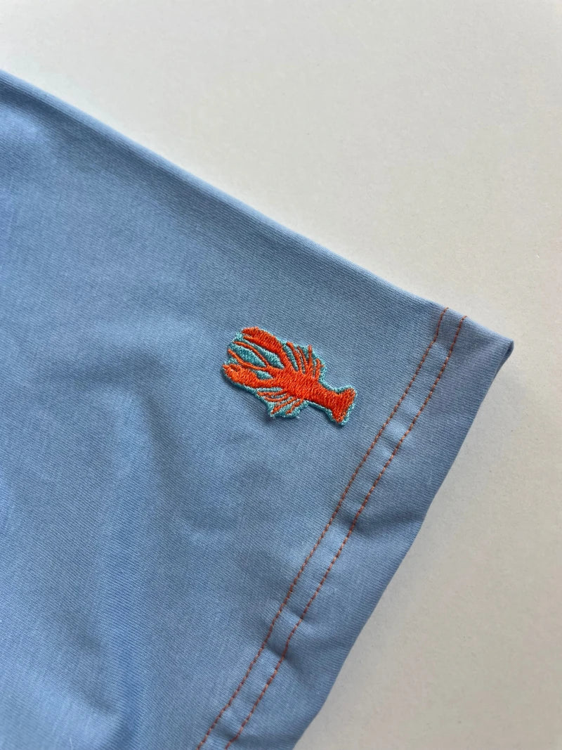 T-shirt bleu ciel fait main - palmer - Image 4