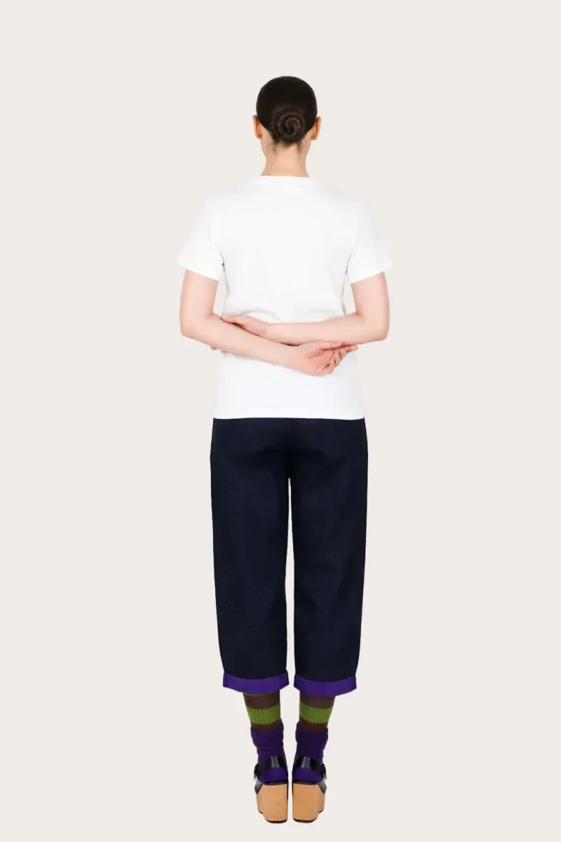 T-shirt en coton bio brodé - Océan blanc - Image 3