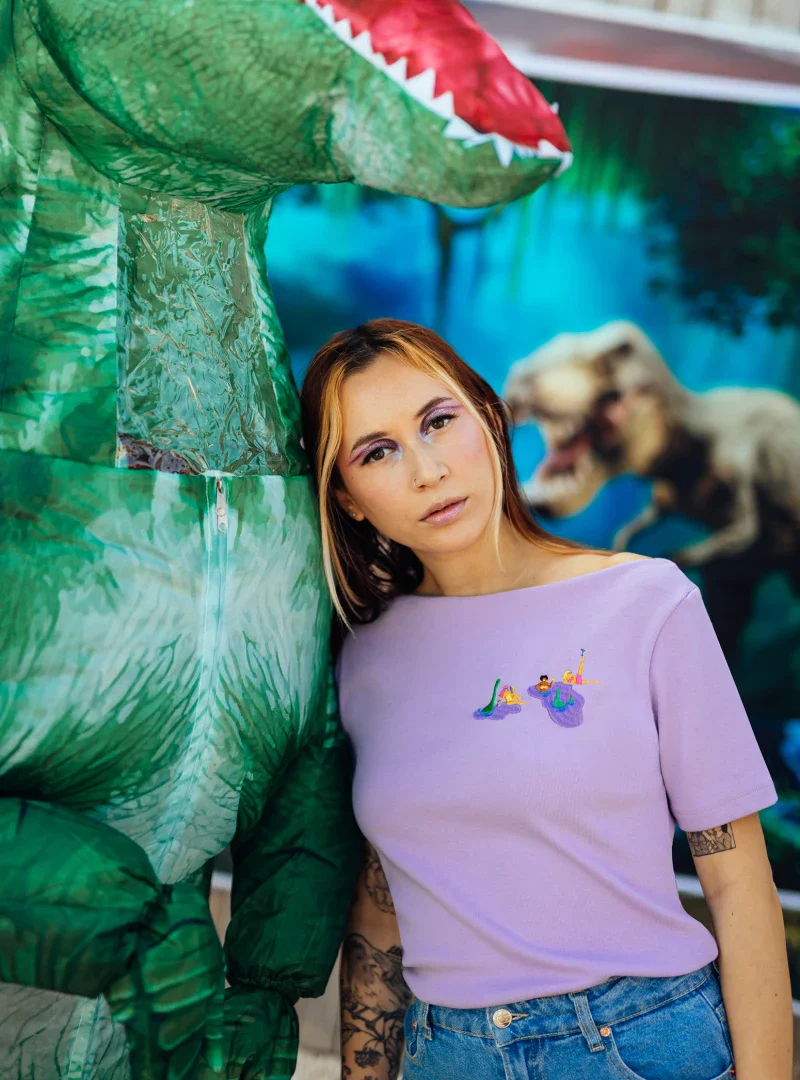 T-shirt en coton bio - Gang de dinos Badass - Image 5