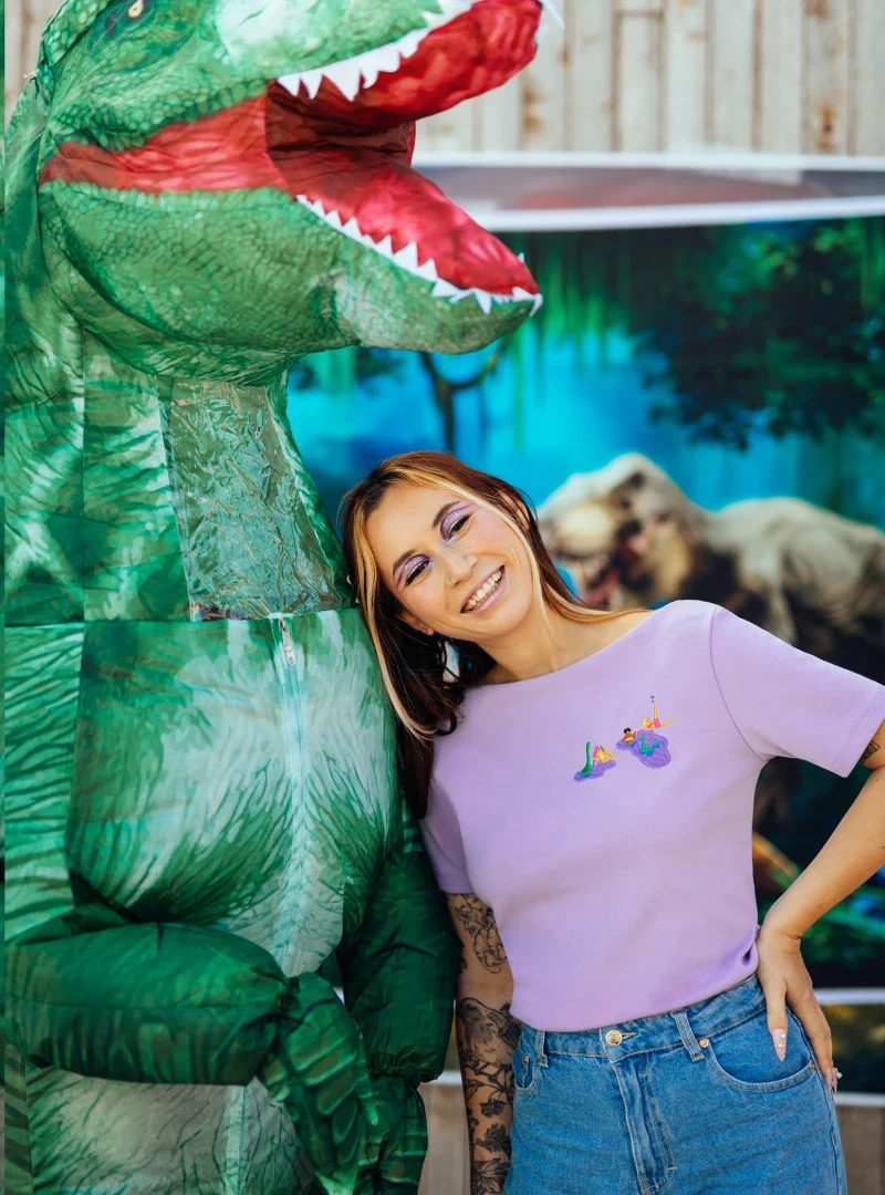 T-shirt en coton bio - Gang de dinos Badass - Image 6
