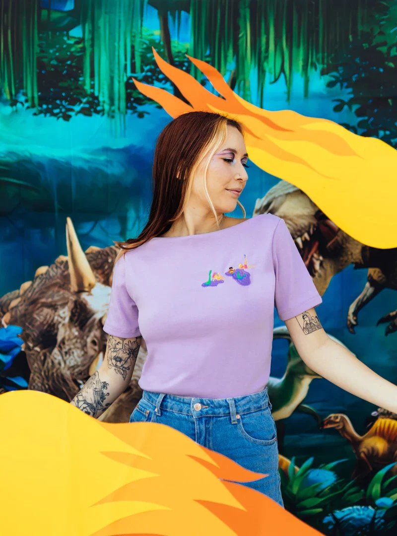 T-shirt en coton bio - Gang de dinos Badass - Image 8