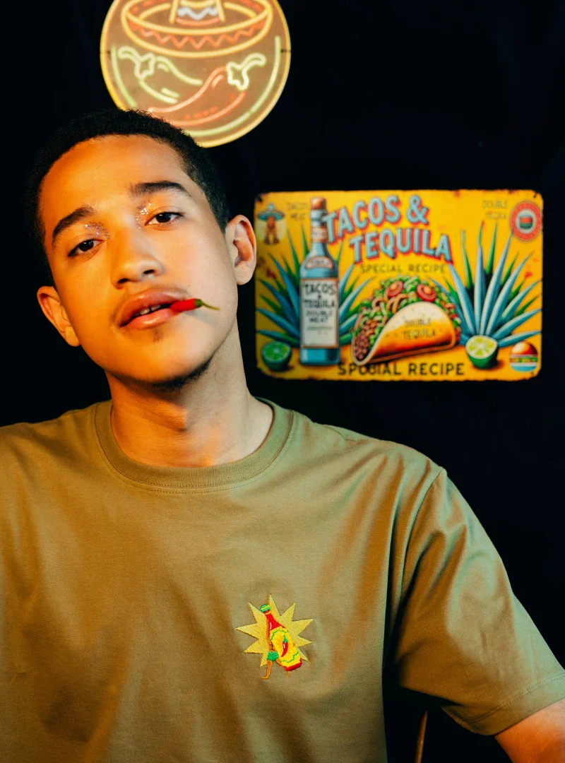 T-shirt en coton bio - Piment - Image 3
