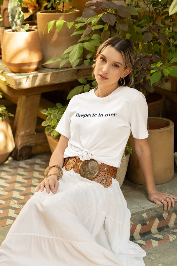 T-shirt femme en coton bio - Respecte ta mer - Image 14