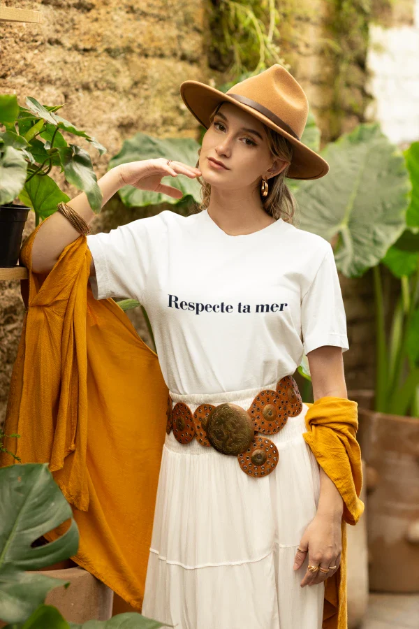 T-shirt femme en coton bio - Respecte ta mer - Image 16