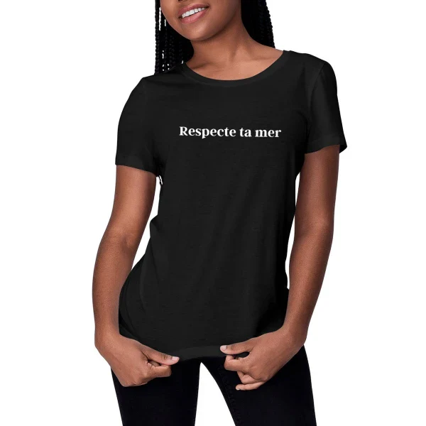 T-shirt femme en coton bio - Respecte ta mer - Image 2