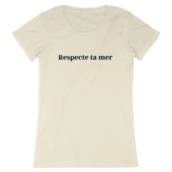 T-shirt femme en coton bio - Respecte ta mer - Image 23