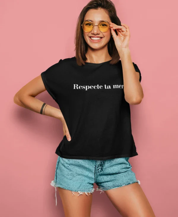 T-shirt femme en coton bio - Respecte ta mer - Image 4