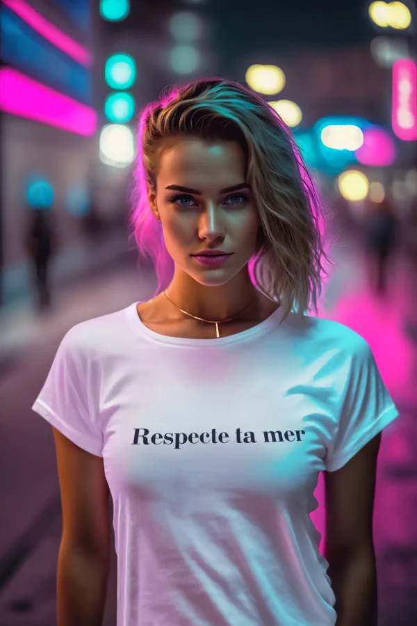 T-shirt femme en coton bio - Respecte ta mer - Image 5