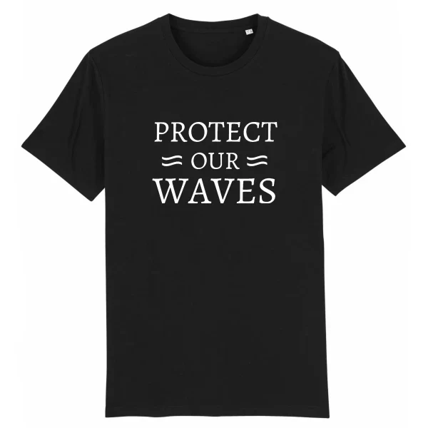 T-shirt homme en coton bio plusieurs coloris - Protect our waves - Image 3
