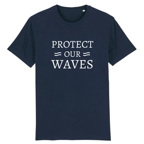 T-shirt homme en coton bio plusieurs coloris - Protect our waves - Image 5