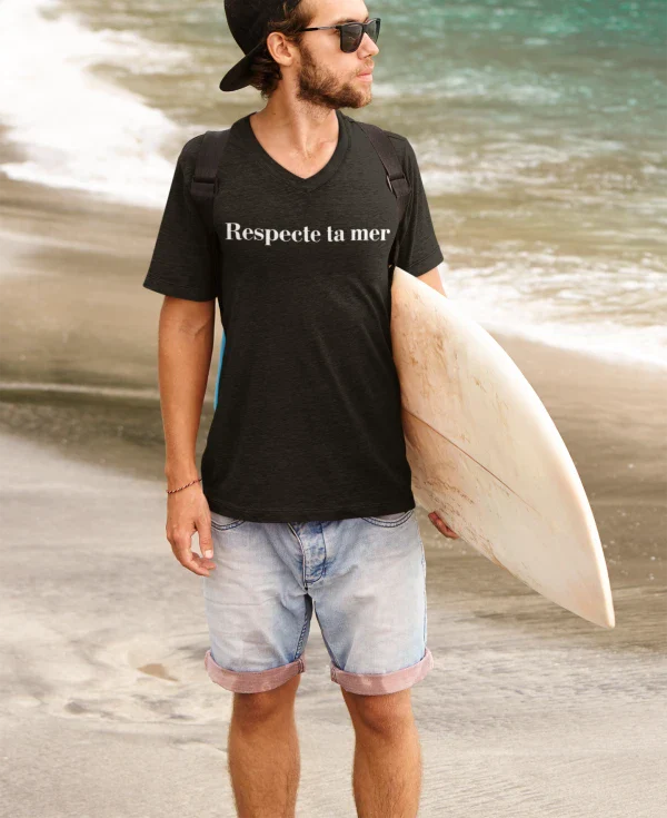 T-shirt homme en coton bio - Respecte ta mer - Image 11