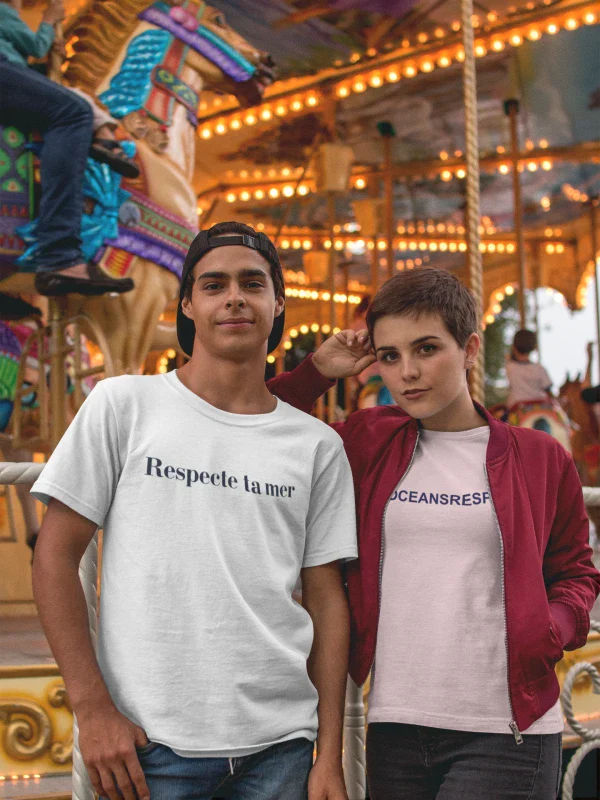 T-shirt homme en coton bio - Respecte ta mer - Image 2
