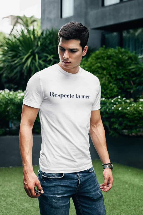 T-shirt homme en coton bio - Respecte ta mer - Image 4