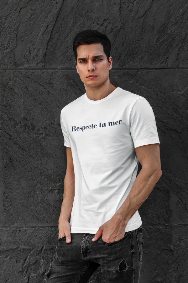 T-shirt homme en coton bio - Respecte ta mer - Image 5