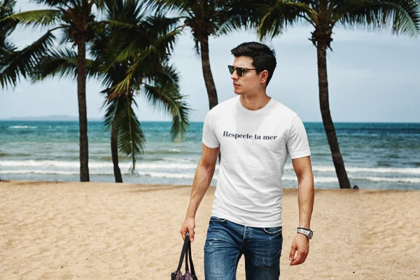 T-shirt homme en coton bio - Respecte ta mer - Image 6