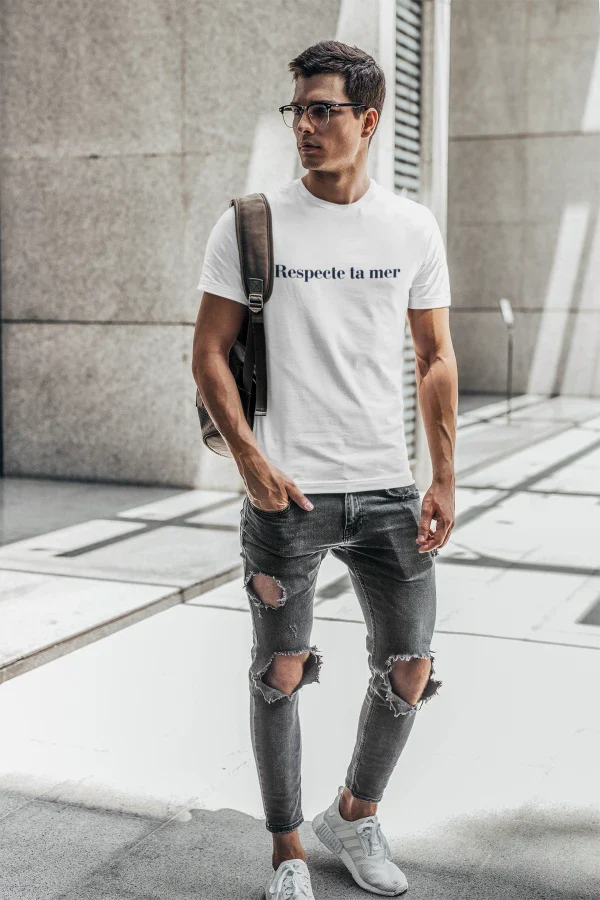 T-shirt homme en coton bio - Respecte ta mer - Image 8
