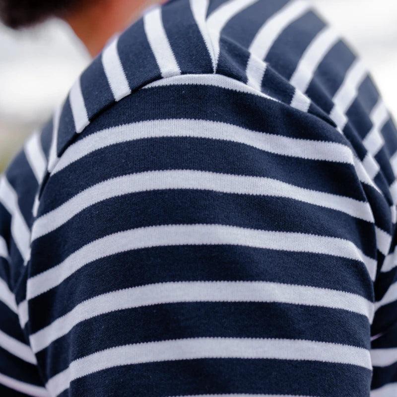 T-shirt marinière unisexe manches courtes en coton upcyclé - Image 11
