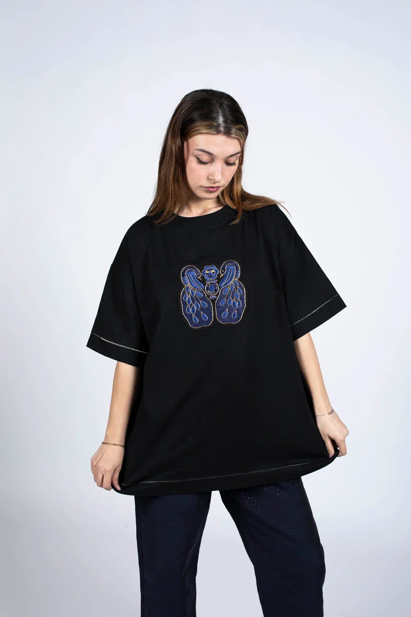 T-Shirt noir en coton bio - Image 6