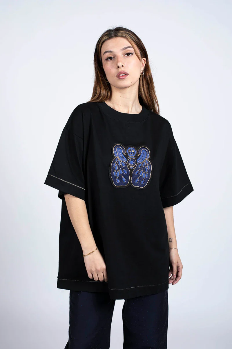 T-Shirt noir en coton bio - Image 7