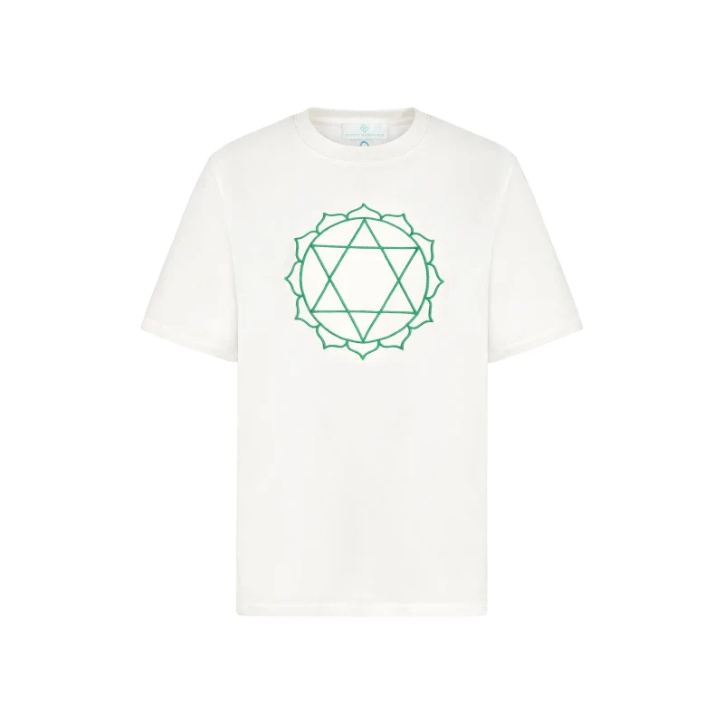 T-shirt unisexe en coton bio brodé - Chakra du coeur - Image 9