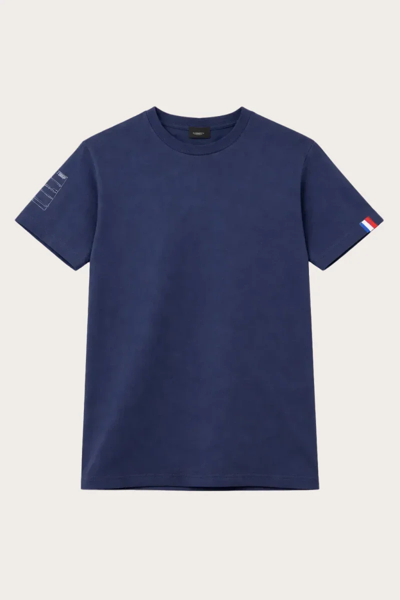 T-shirt unisexe vague bleu - Image 2