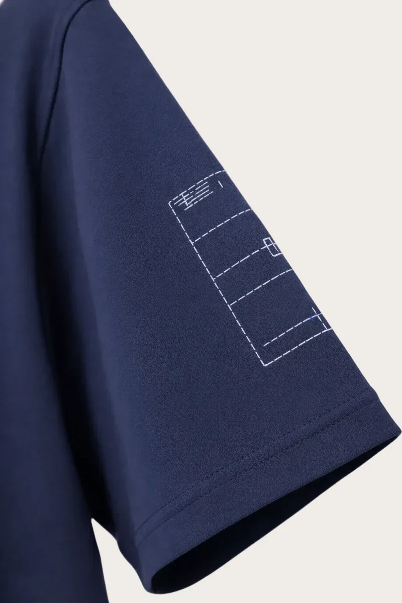 T-shirt unisexe vague bleu - Image 4