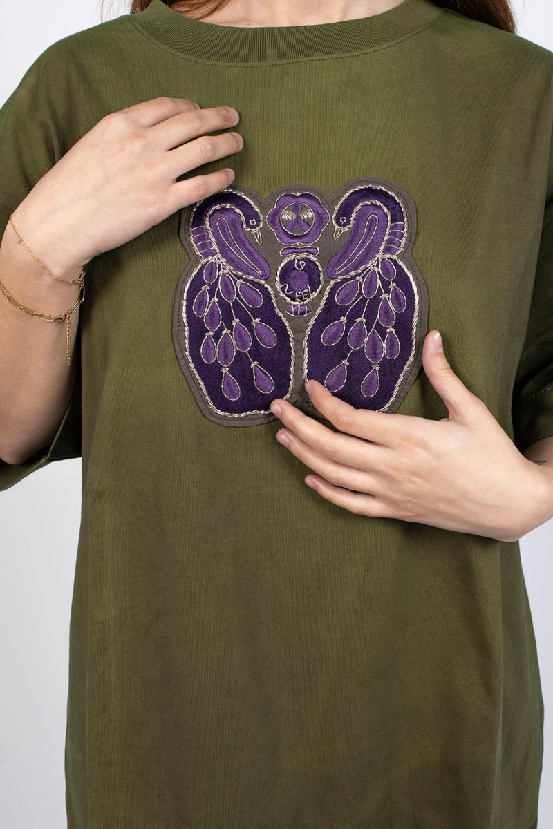 T-Shirt unisexe vert en coton bio certifié - Image 2