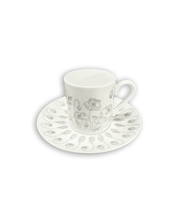 Tasse à café en porcelaine argentée - Poppy - Image 5