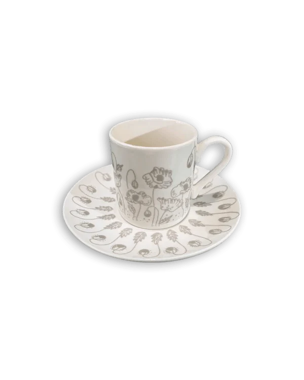 Tasse à café en porcelaine rouge - Poppy - Image 4