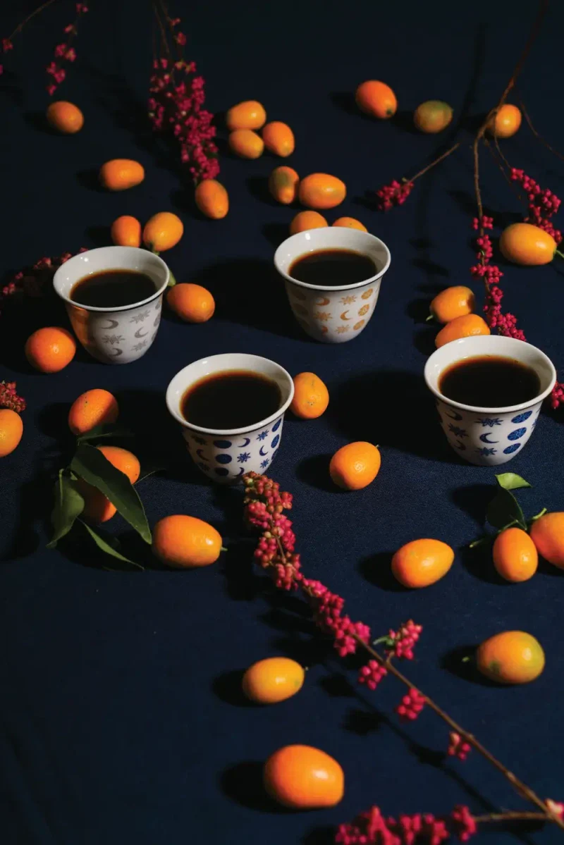 Tasses à café avec motifs astraux dorés - Lot de 4 - Image 2