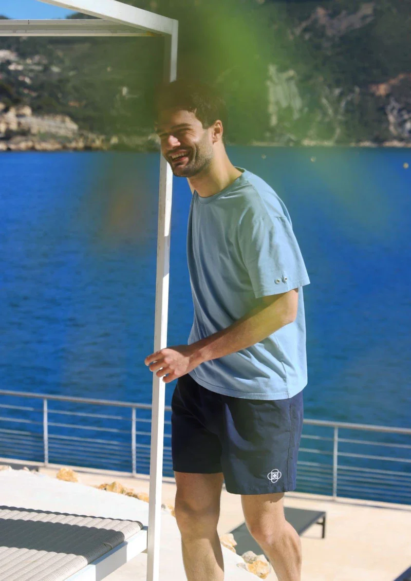 T-shirt pour homme en matières recyclés - bleu - Image 3