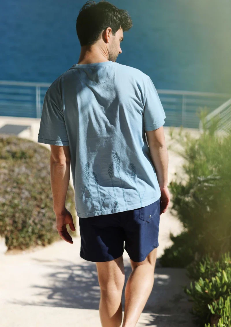 T-shirt pour homme en matières recyclés - bleu - Image 4