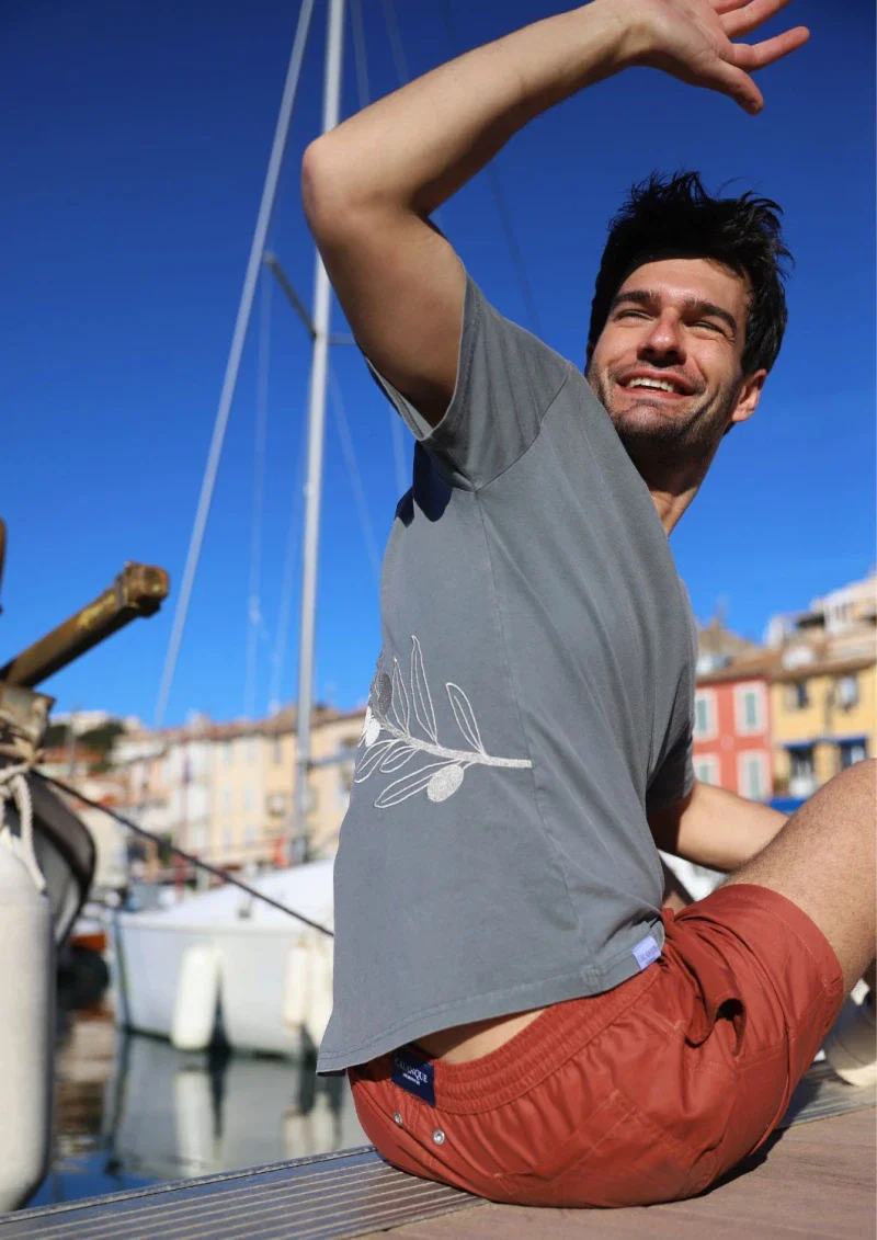 T-shirt pour homme en matières recyclés - gris - Image 2