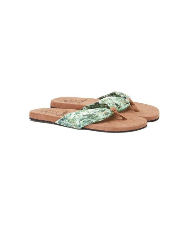 Tongs vegan imprimé tropical vert  - Cupid - Image 2