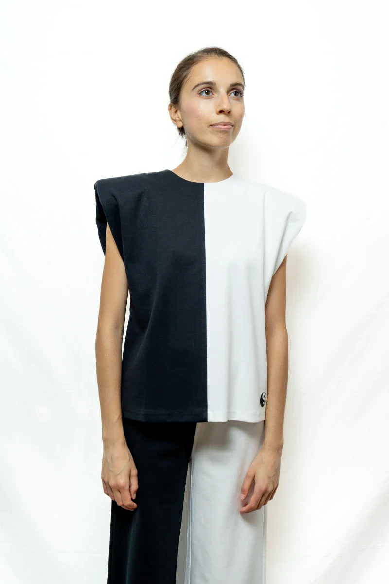Top sans manches en coton bio - Yin & Yang - Image 2