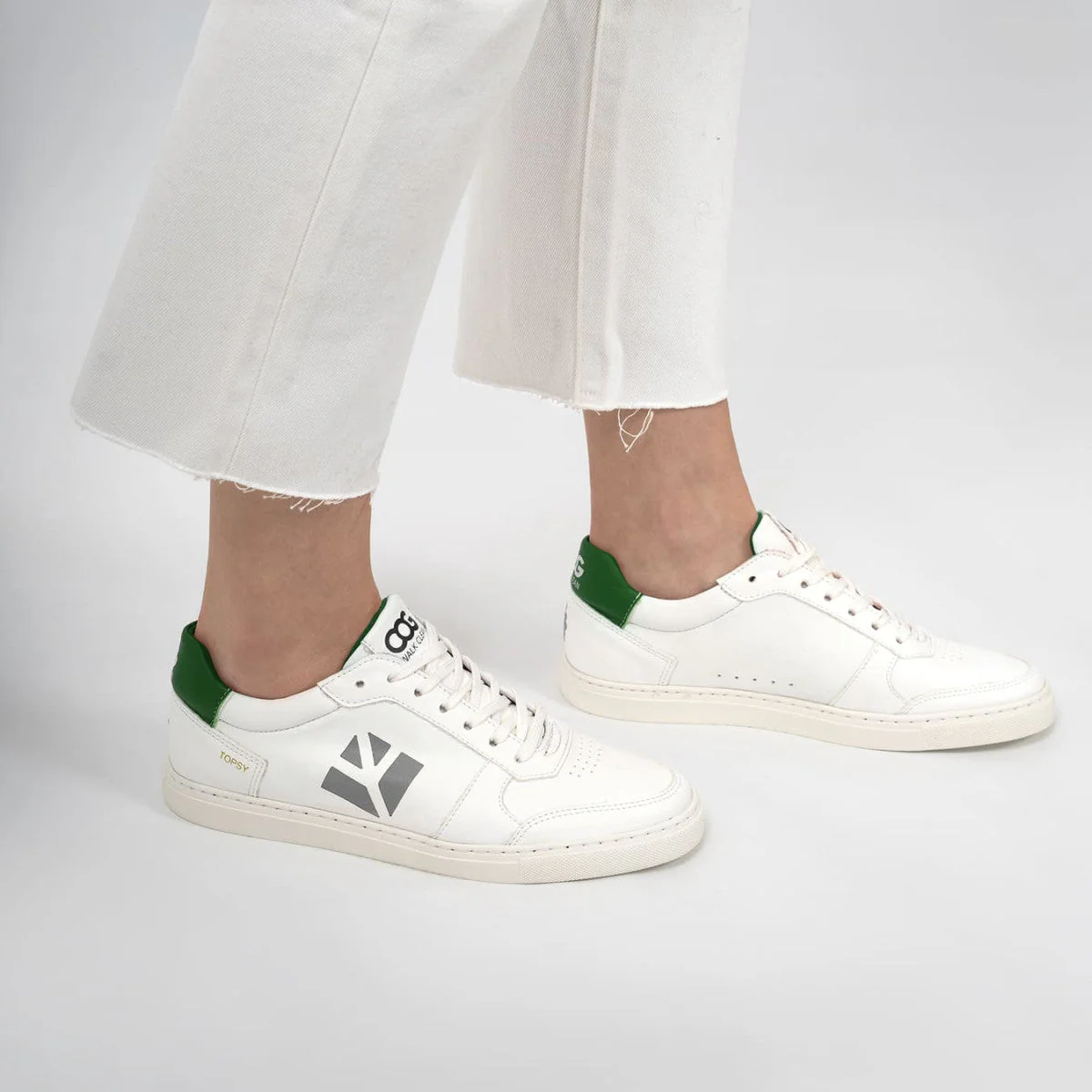 Baskets véganes Blanc / Vert unisexe - Topsy - Image 4