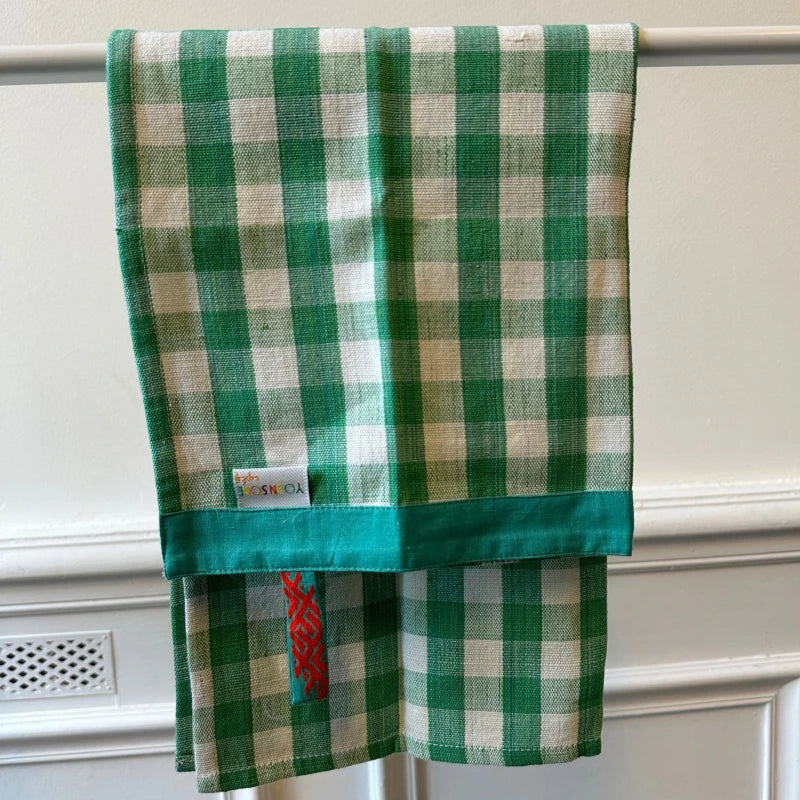 Torchon de cuisine vert à carreaux - Image 2
