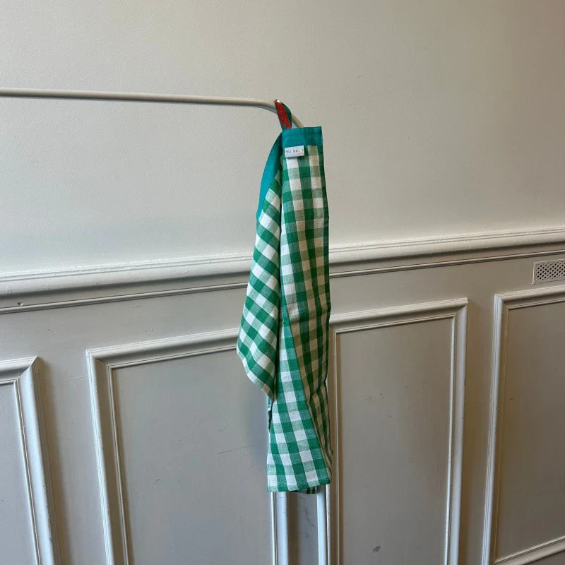 Torchon de cuisine vert à carreaux - Image 3