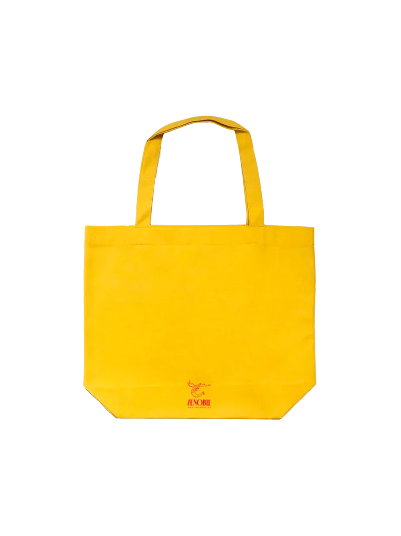 Tote Bag en coton épais jaune - Kitty - Image 7