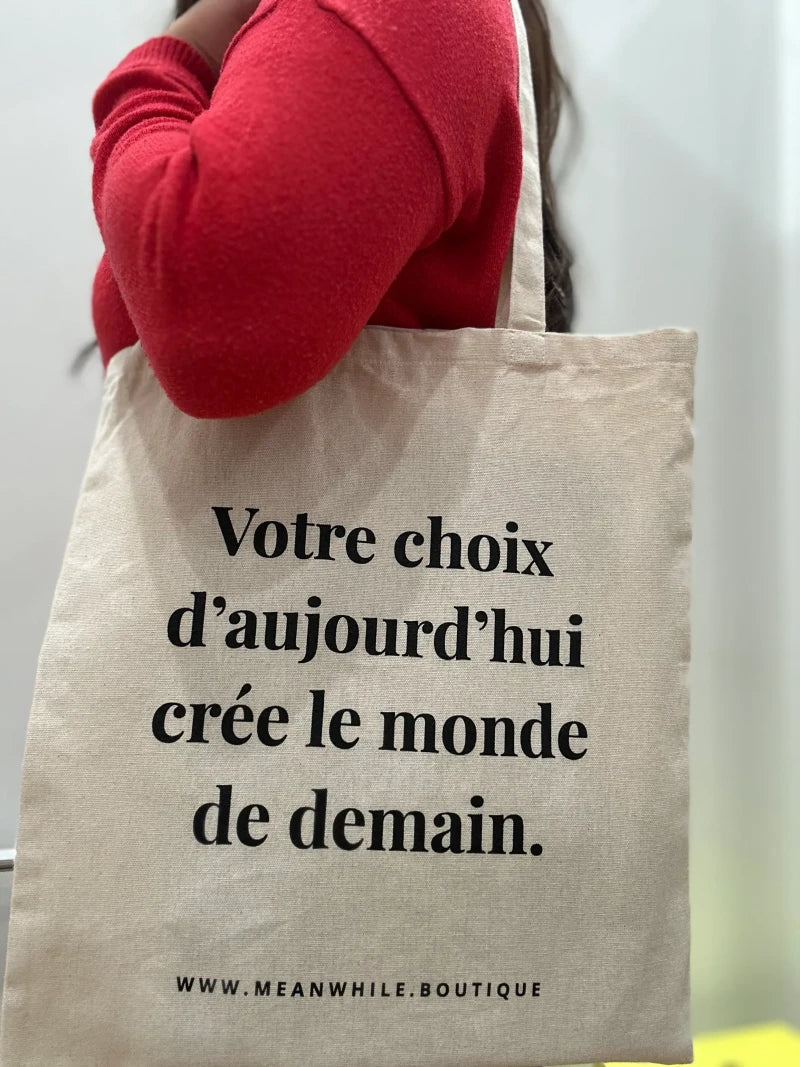 Tote bag en coton bio exclusif de Meanwhile Boutique - 2 coloris - Image 3