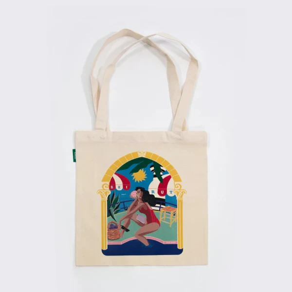 Tote Bag x Pamela Mansour zéro déchet - Beirut Edition limitée - Image 3