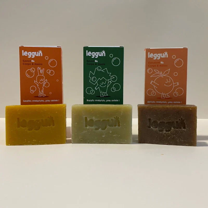 Trio savons naturels pour le corps : Carotte, Brocoli, Abricot - Image 3
