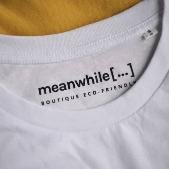 T-shirt Blanc EcoFriendly & Happy en coton bio - Image 4