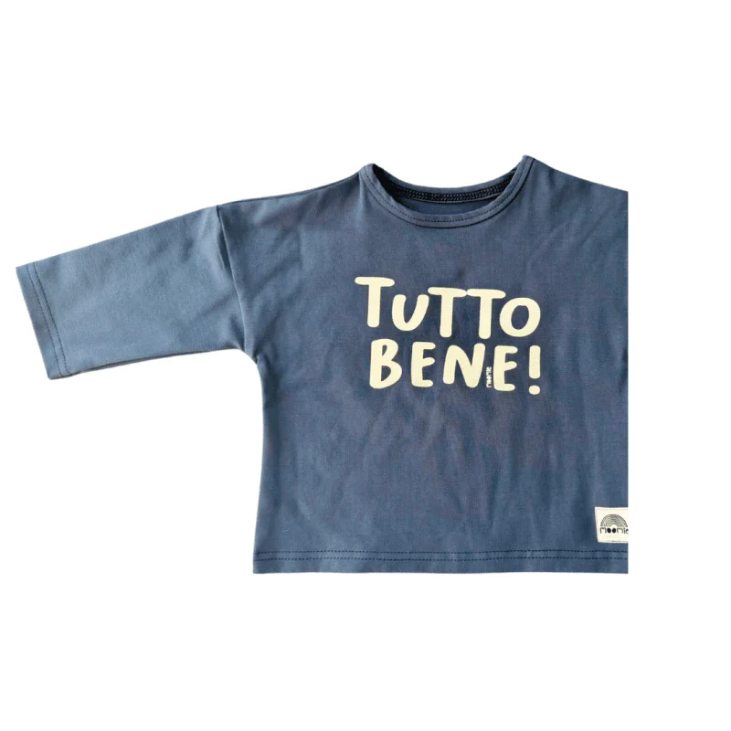 Tshirt Manches longues bleu denim Tutto Bene ! - Moomie - Image 2