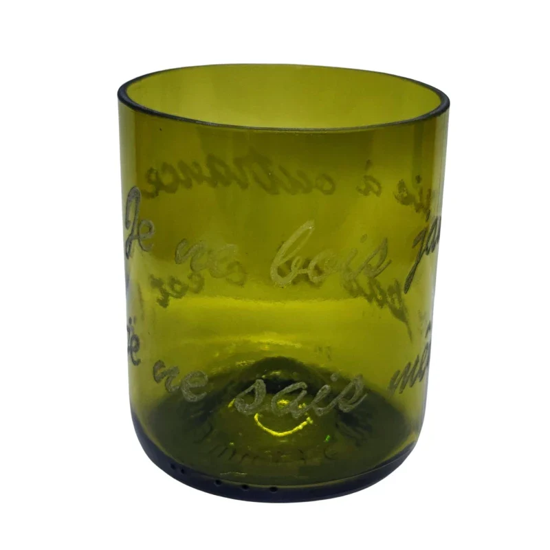 Verre artisanale en bouteille surcyclée - Image 5
