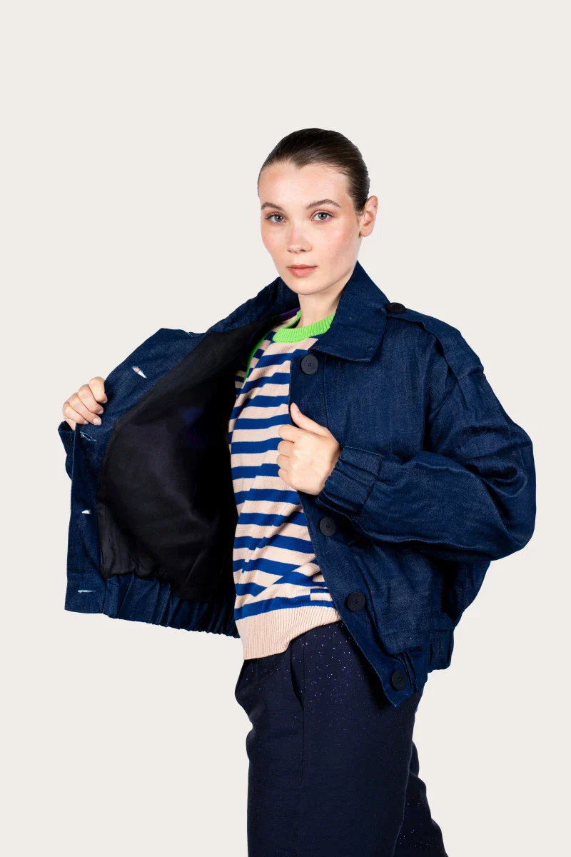 Veste en jean upcyclé - Hailey - Image 15