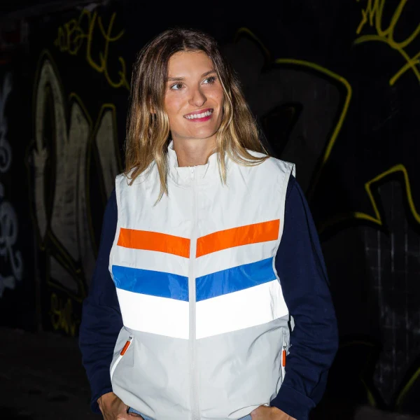Veste réfléchissante unisexe en polyester recyclé - Image 4