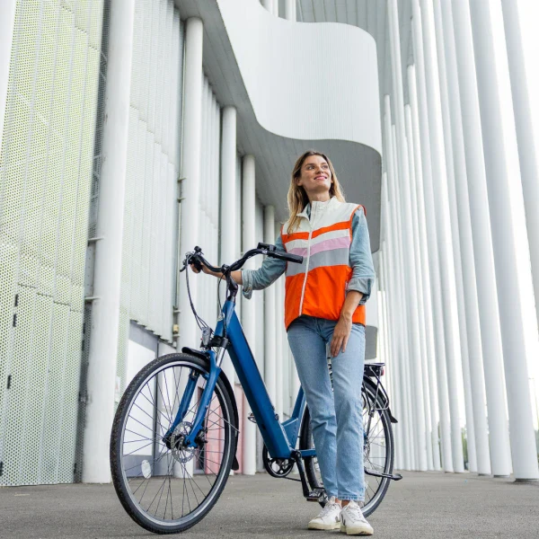 Veste réfléchissante unisexe en polyester recyclé - Image 9
