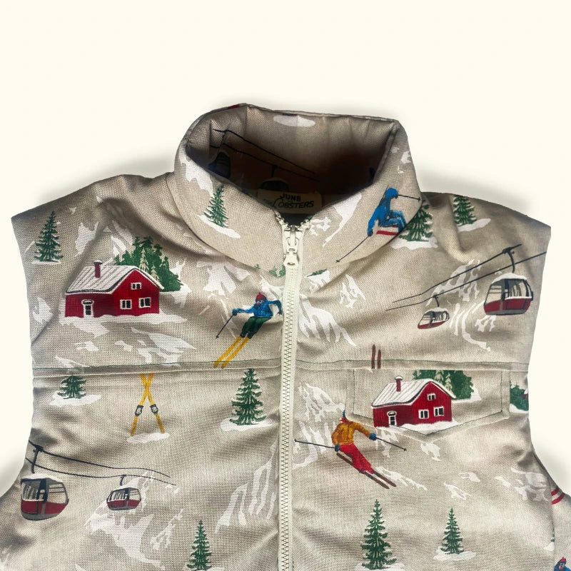 Veste sans manches en coton upcyclé - Skieur - Image 3