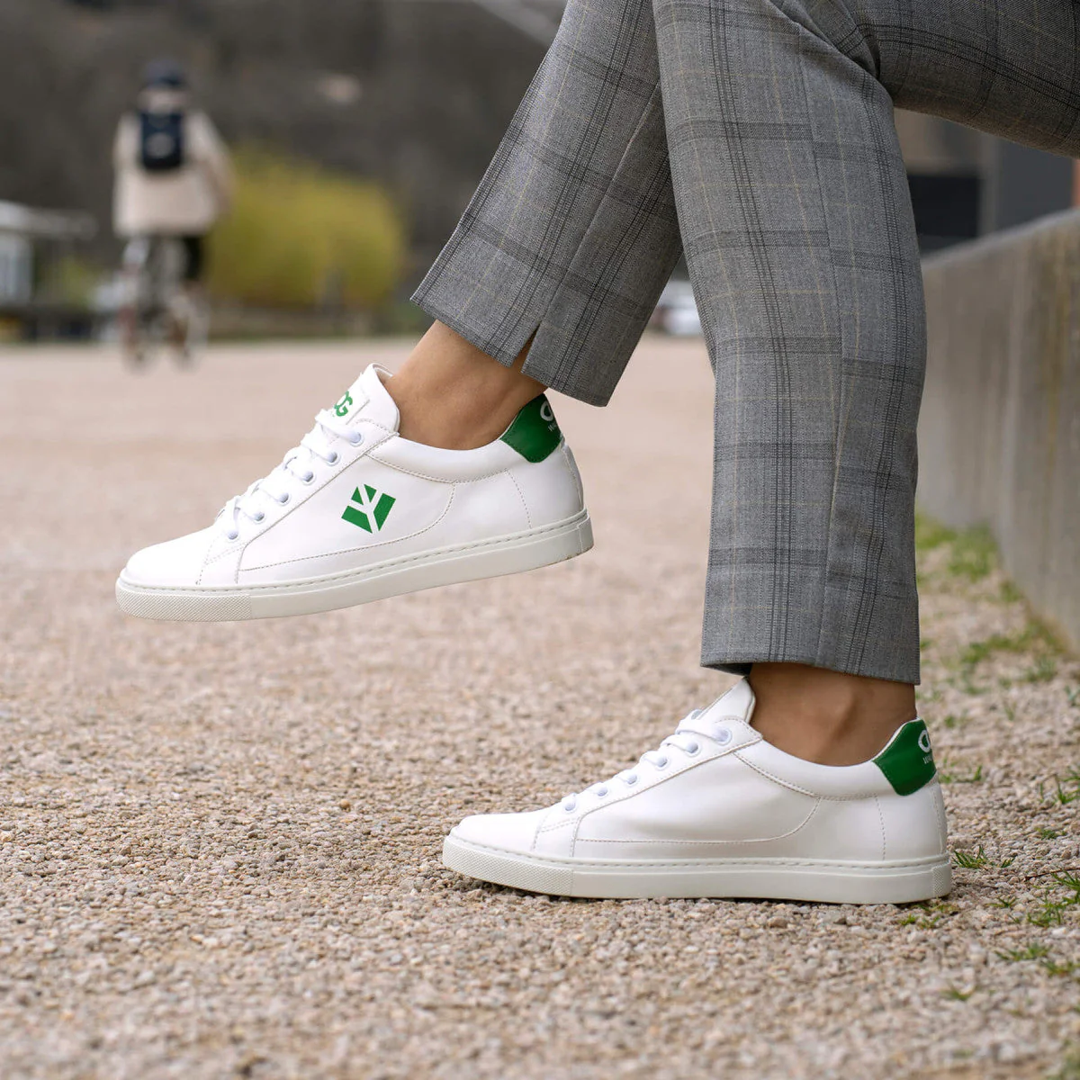 Baskets véganes pour hommes Blanc / Vert Winton - Image 2